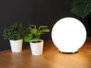 Luce Ambiente Design LED Nachttischlampe Glas-Kugel Dimmbar Warmweiß Bild 5
