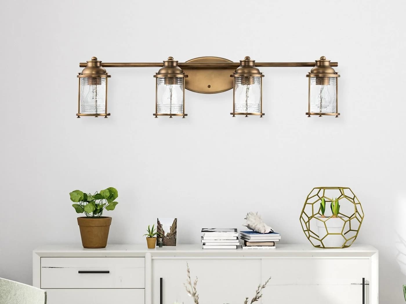 Kichler LED Wandleuchte 4-flammig Messing Industrial Design - Bild 5