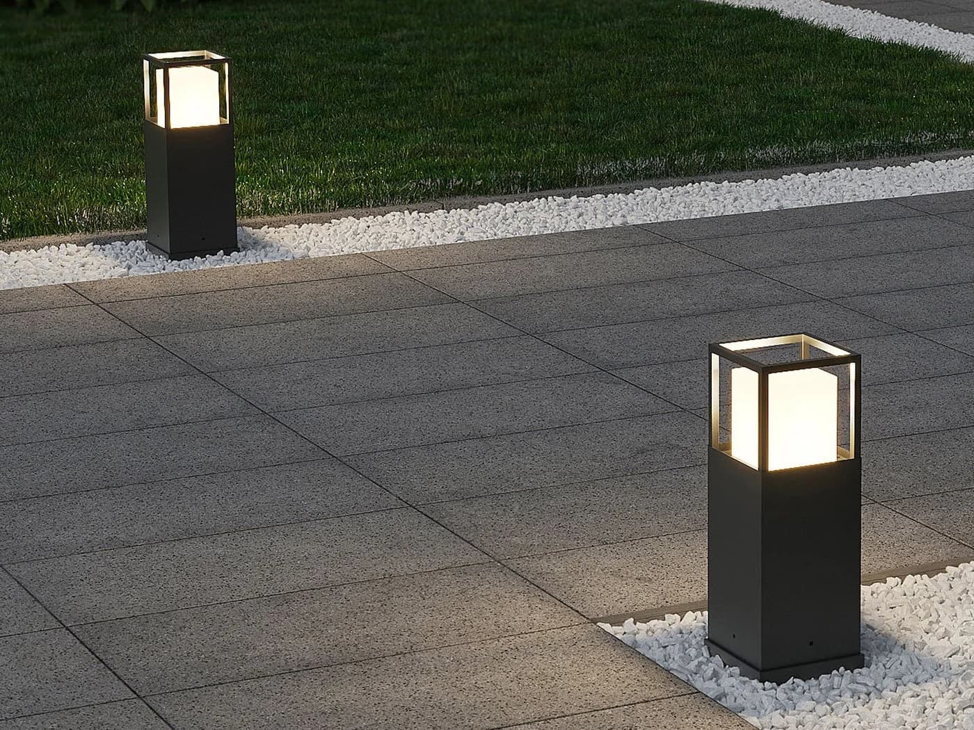 TRIO Leuchten LED Sockelleuchte 2er Set Anthrazit/Weiß Farbsteuerung - Bild 1