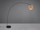 Trio Leuchten LED Bogenlampe XXL 210cm Höhe, Stoffschirm Taupe, Dimmfunktion Bild 3