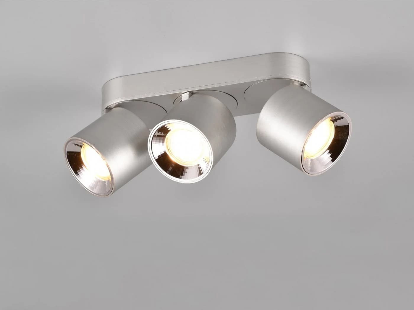 TRIO Leuchten LED Deckenstrahler Dimmfunktion Warmweiß Wandstrahler Innen Silber