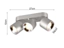TRIO Leuchten LED Deckenstrahler Dimmfunktion Warmweiß Wandstrahler Innen Silber Bild 3