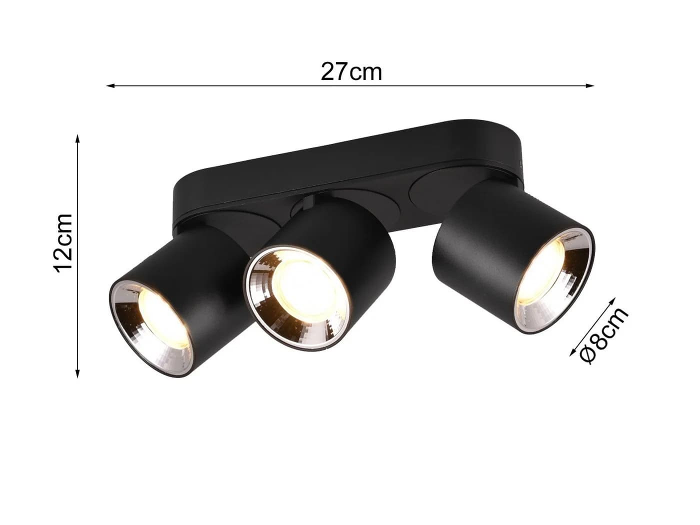 TRIO Leuchten LED Deckenstrahler Schwarz Dimmbar GU10 - Bild 3
