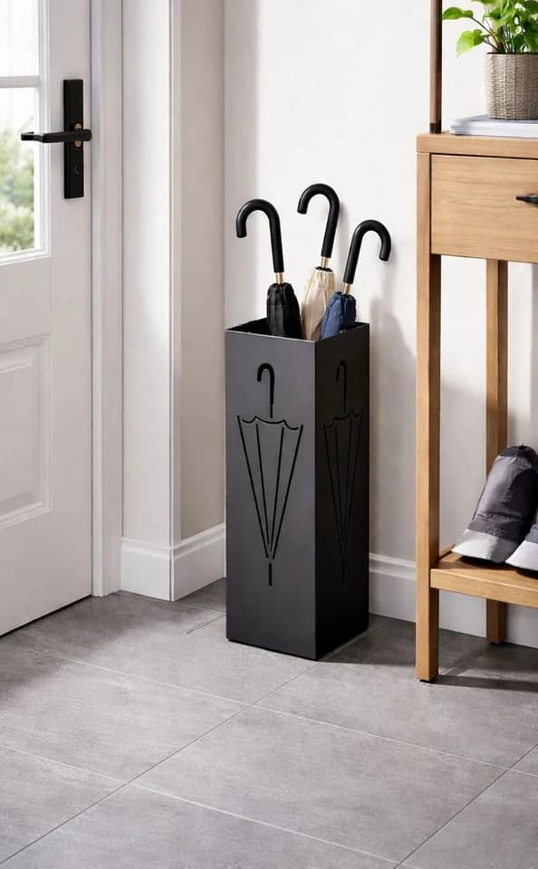 NEUSTEIN Schirmständer Metall Modern Schwarz