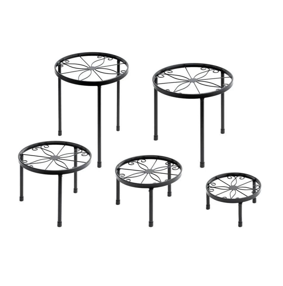 NEUSTEIN Blumenständer 5er Set Metall Schwarz Pflanzenständer - Bild 3