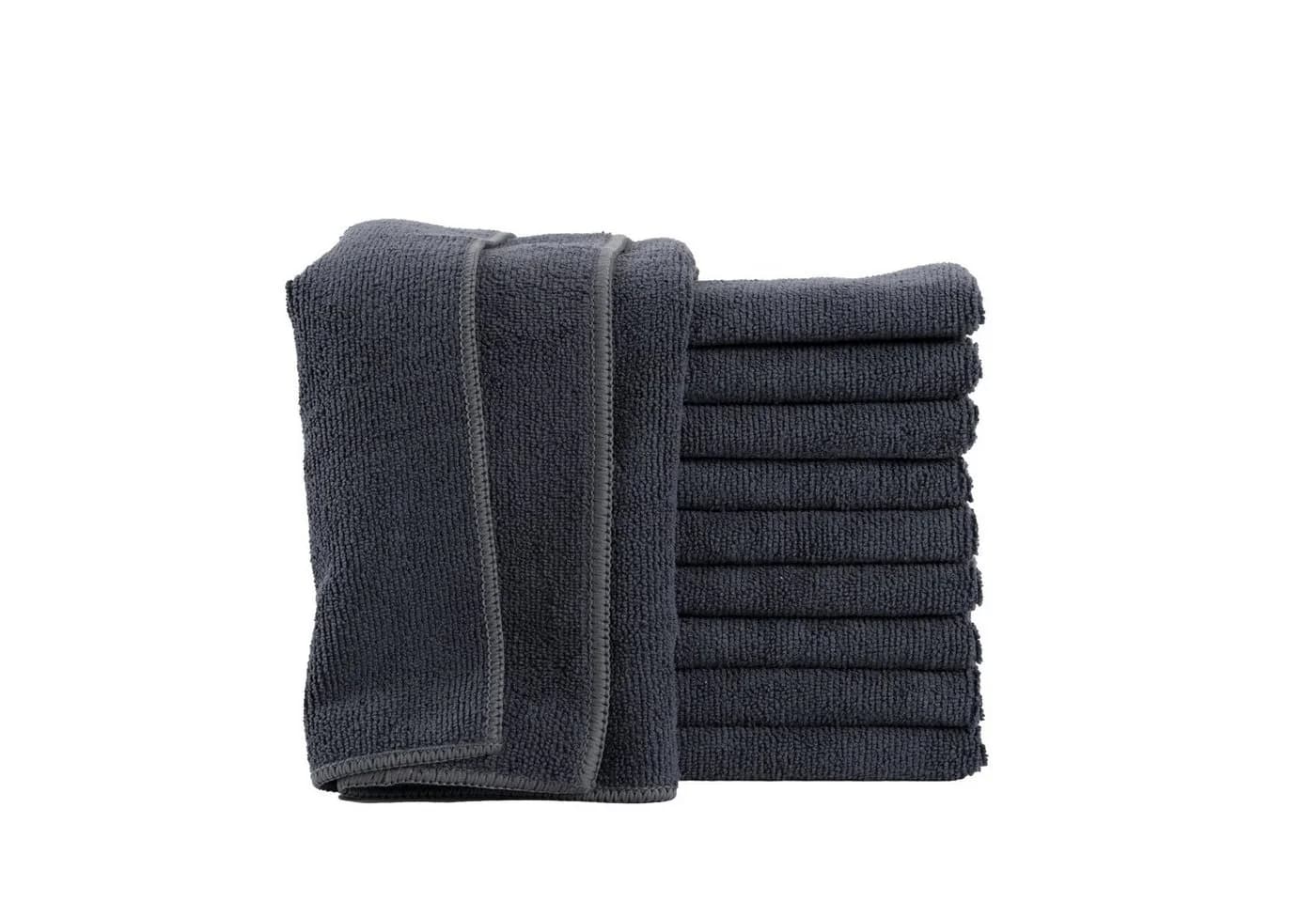 Hometex Premium Textiles Geschirrtuch Mikrofaser Putztuch 40 x 40 cm, 10er Set Schwarz - Bild 2