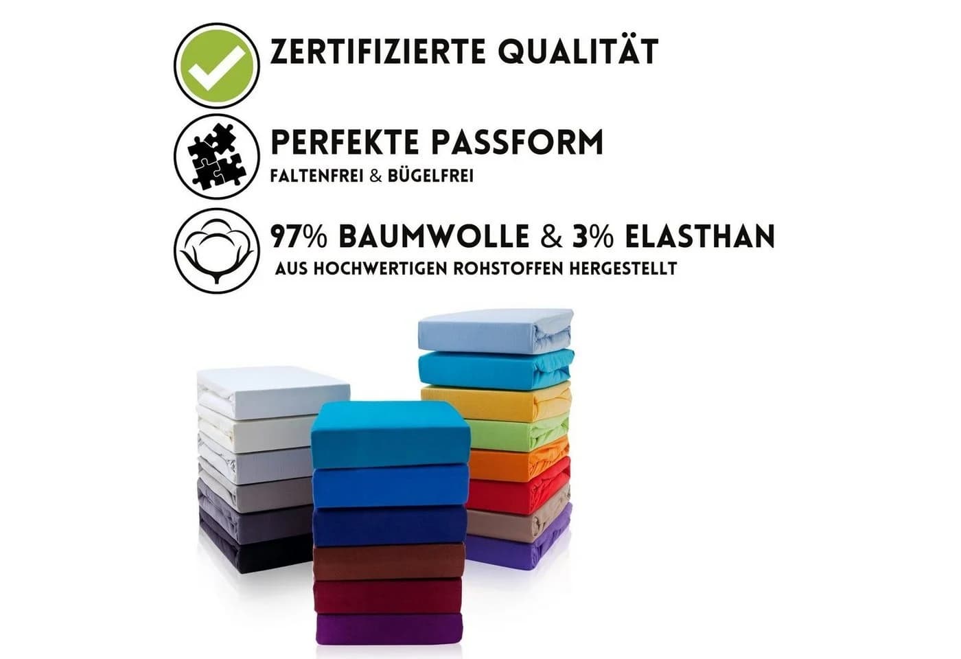 Hometex Premium Textiles Spannbettlaken Anthrazit Jersey 190 g/m² - Bild 3