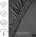 Hometex Premium Textiles Spannbettlaken Anthrazit Jersey 190 g/m² Bild 5