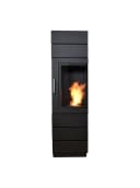 GLOW FIRE Ethanolkamin Mora Ofen Schwarz mit Heizfunktion Bild 2