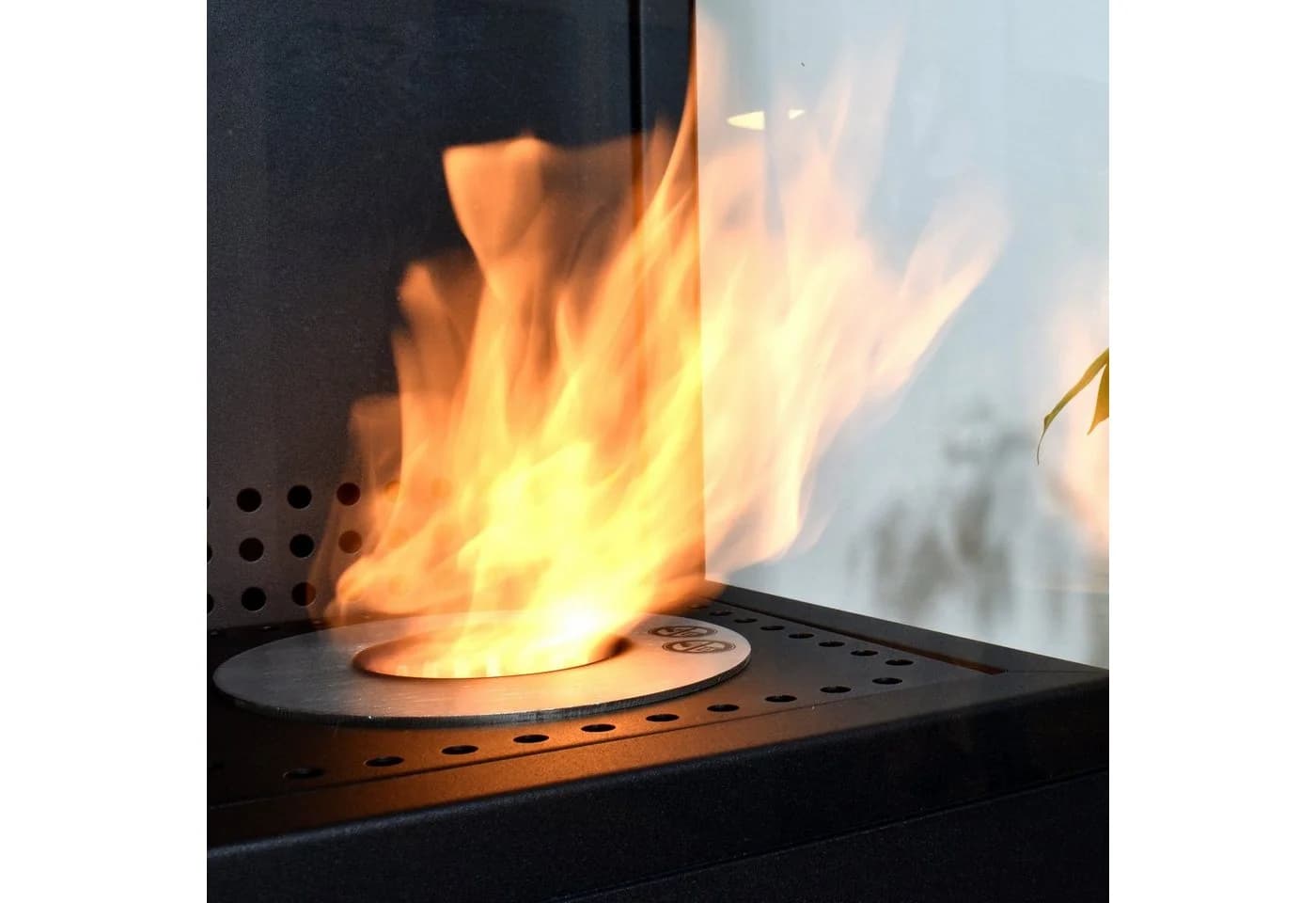 GLOW FIRE Ethanolkamin Mora Ofen Schwarz mit Heizfunktion - Bild 5