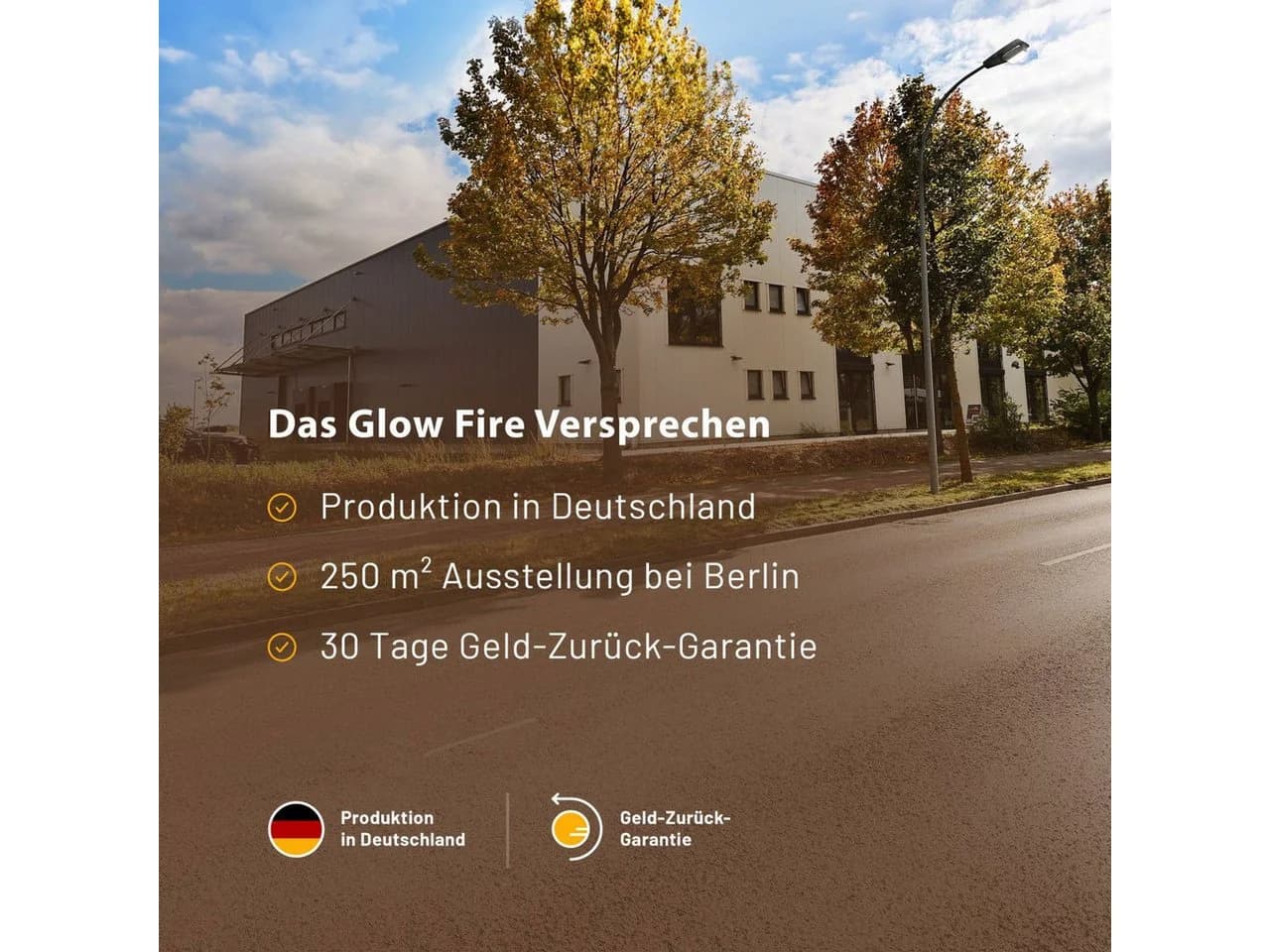 GLOW FIRE Orkland Bioethanol Kamin Weiß Echtfeuer Dekokamin - Bild 5