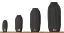 3D Vase Stella L 30cm Nachhaltige Deko Vase Schwarz Bild 3
