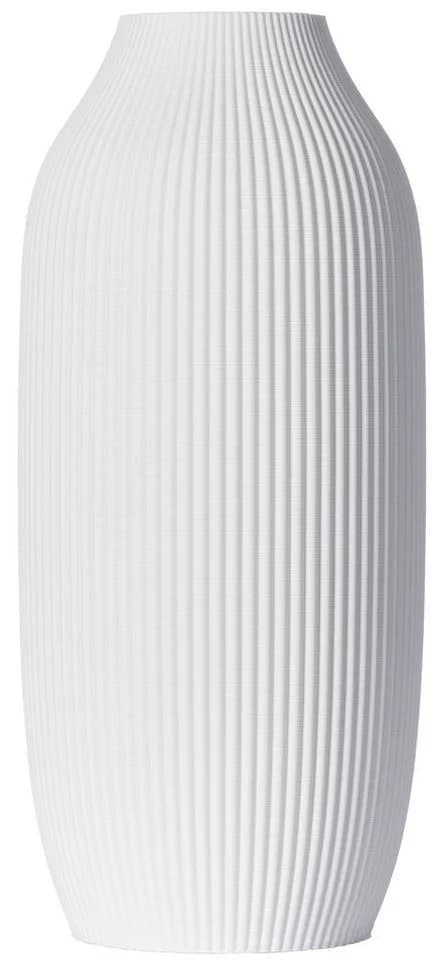 3D Vase Stella L 30cm Nachhaltige Bodenvase Weiß Modern - Bild 2