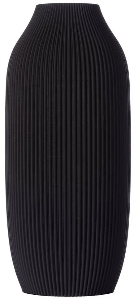 3D Vase Stella XL 38cm Schwarz Nachhaltige Bodenvase PLA - Bild 2