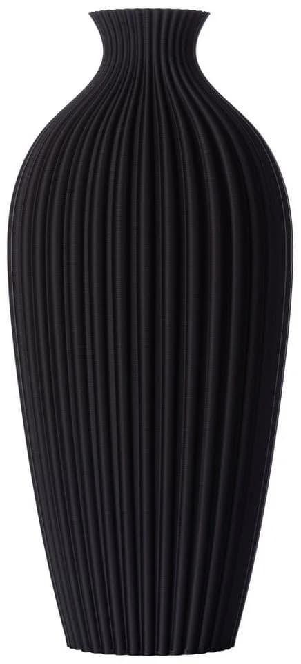 3D Vase Saskia XL 38cm Schwarz Nachhaltige Bodenvase - Bild 2