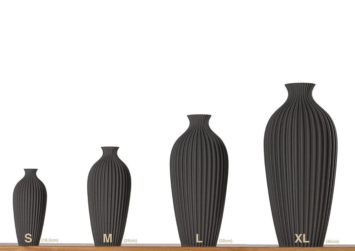 3D Vase Dekovase Saskia XL Weiß Nachhaltige Bodenvase - Bild 3