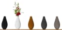3D Vase Sina L 30cm Nachhaltige Deko Vase Schwarz Modern Bild 1