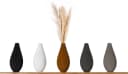 3D Vase Dekovase Sina XL 40cm Schwarz Nachhaltige Bodenvase Bild 1