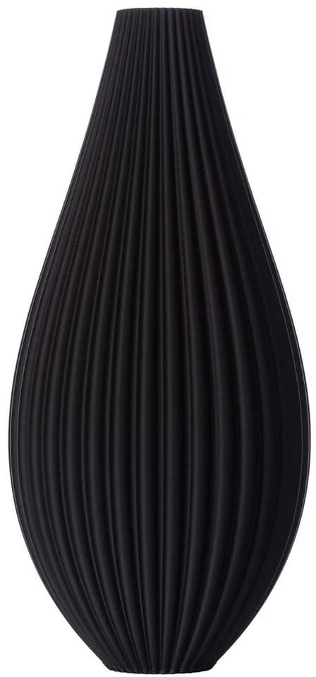 3D Vase Dekovase Sina XL 40cm Schwarz Nachhaltige Bodenvase - Bild 2
