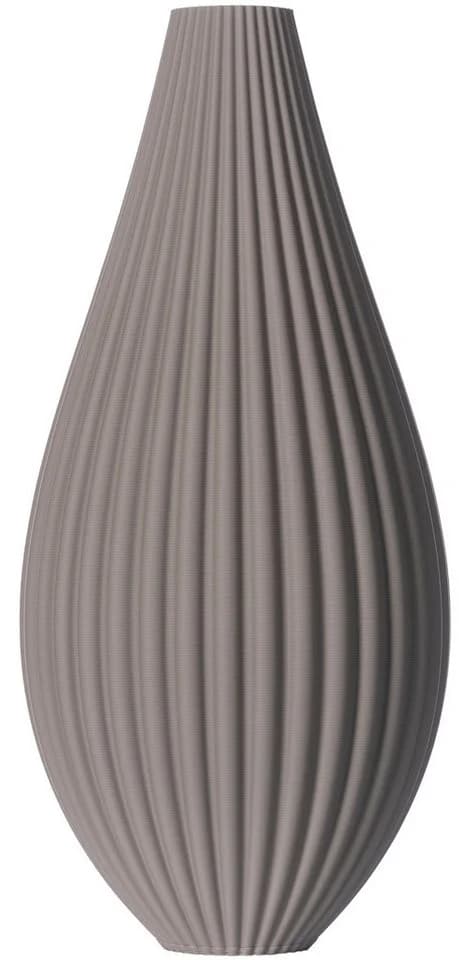 3D Vase Dekovase Sina XL Hellgrau Nachhaltige Bodenvase - Bild 2