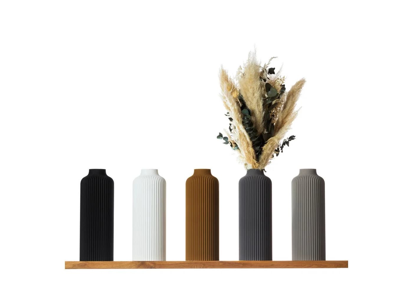 3D Vase Anouk XL Bodenvase Schwarz Nachhaltig