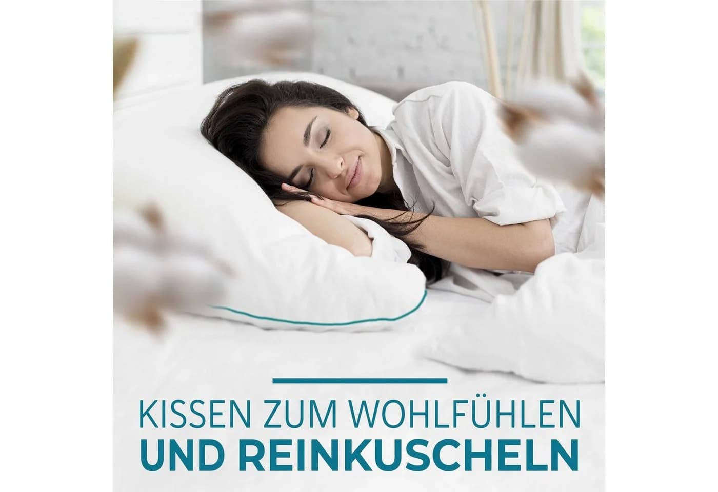KNERST Kopfkissen FitForm Technologie 100% Polyester mit Baumwollbezug - Bild 4