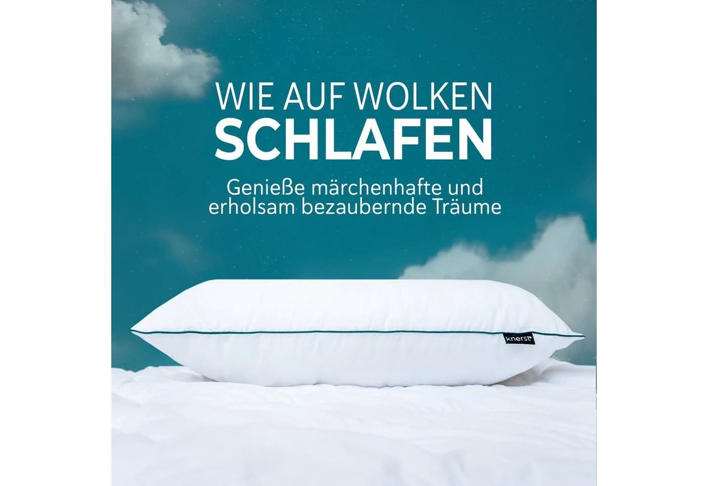 KNERST Kopfkissen FitForm Technologie 100% Polyester mit Baumwollbezug - Bild 5
