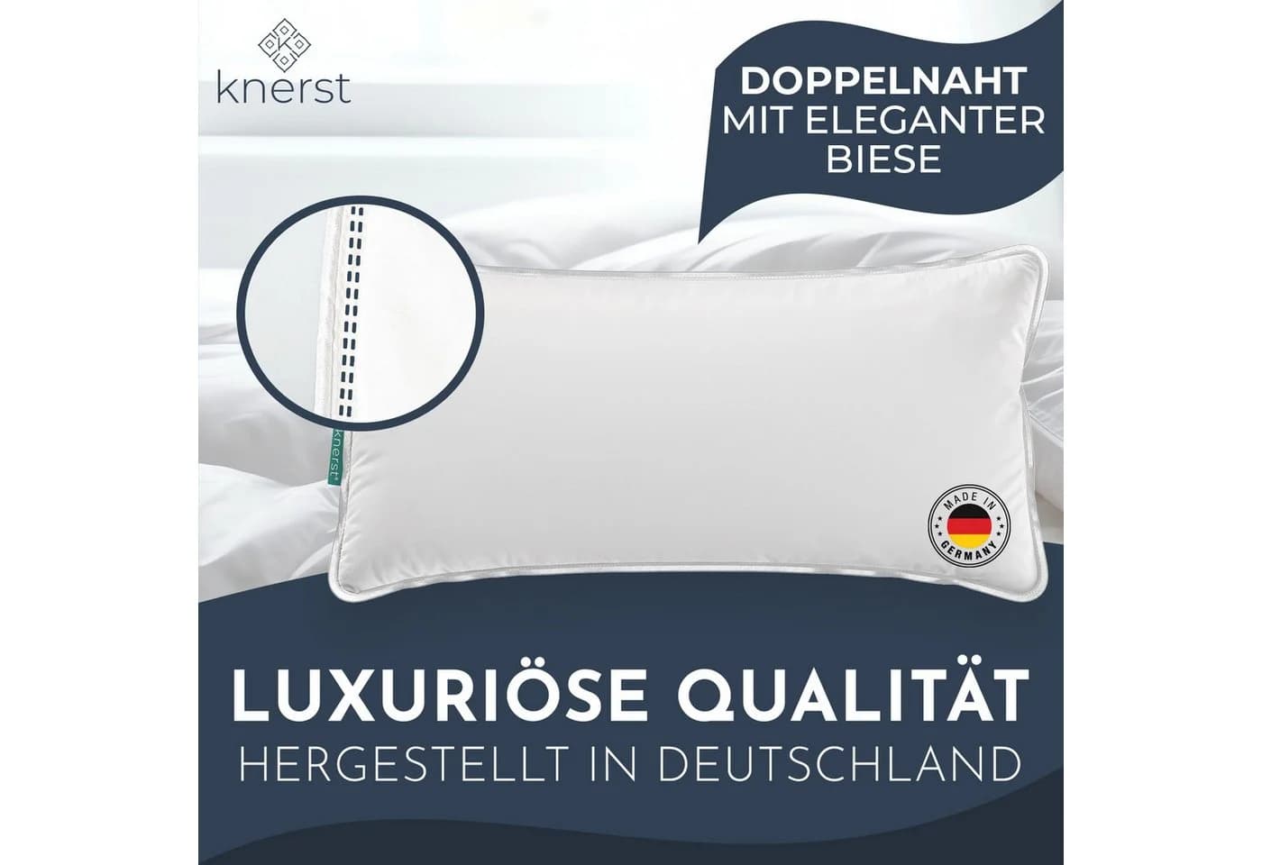 KNERST Kopfkissen Nano Cloud Fill Weiß Ergonomisch - Bild 3
