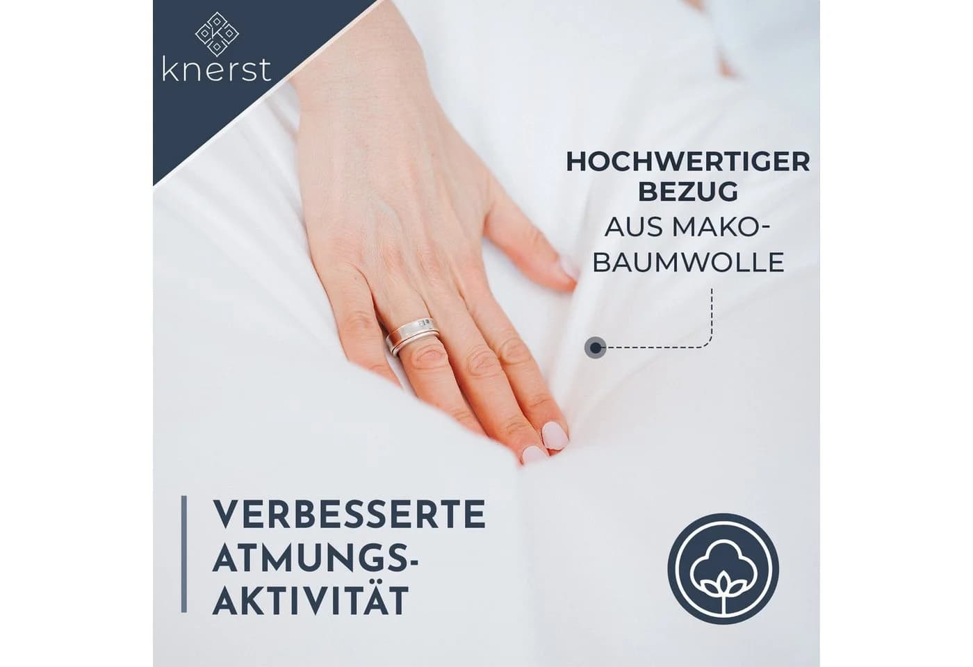 KNERST Kopfkissen Nano Cloud Fill Weiß Ergonomisch - Bild 5