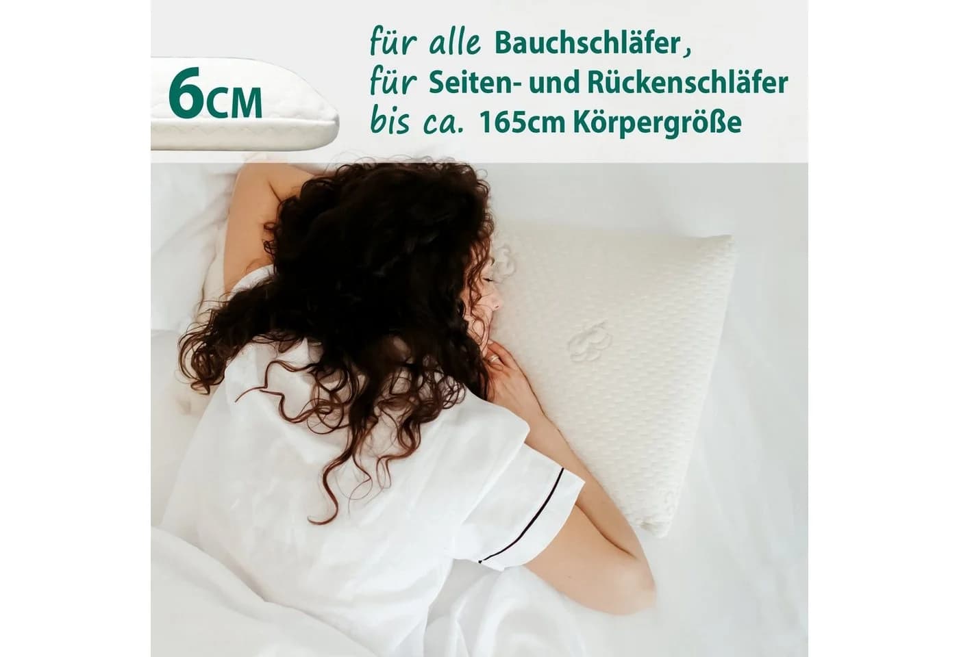 KNERST Nackenstützkissen Memory Foam 3 Höhen Bio-Baumwolle - Bild 5