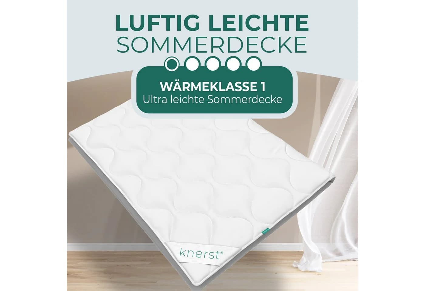 KNERST Microfaserbettdecke Allergikerfreundlich Atmungsaktiv Ganzjahresdecke