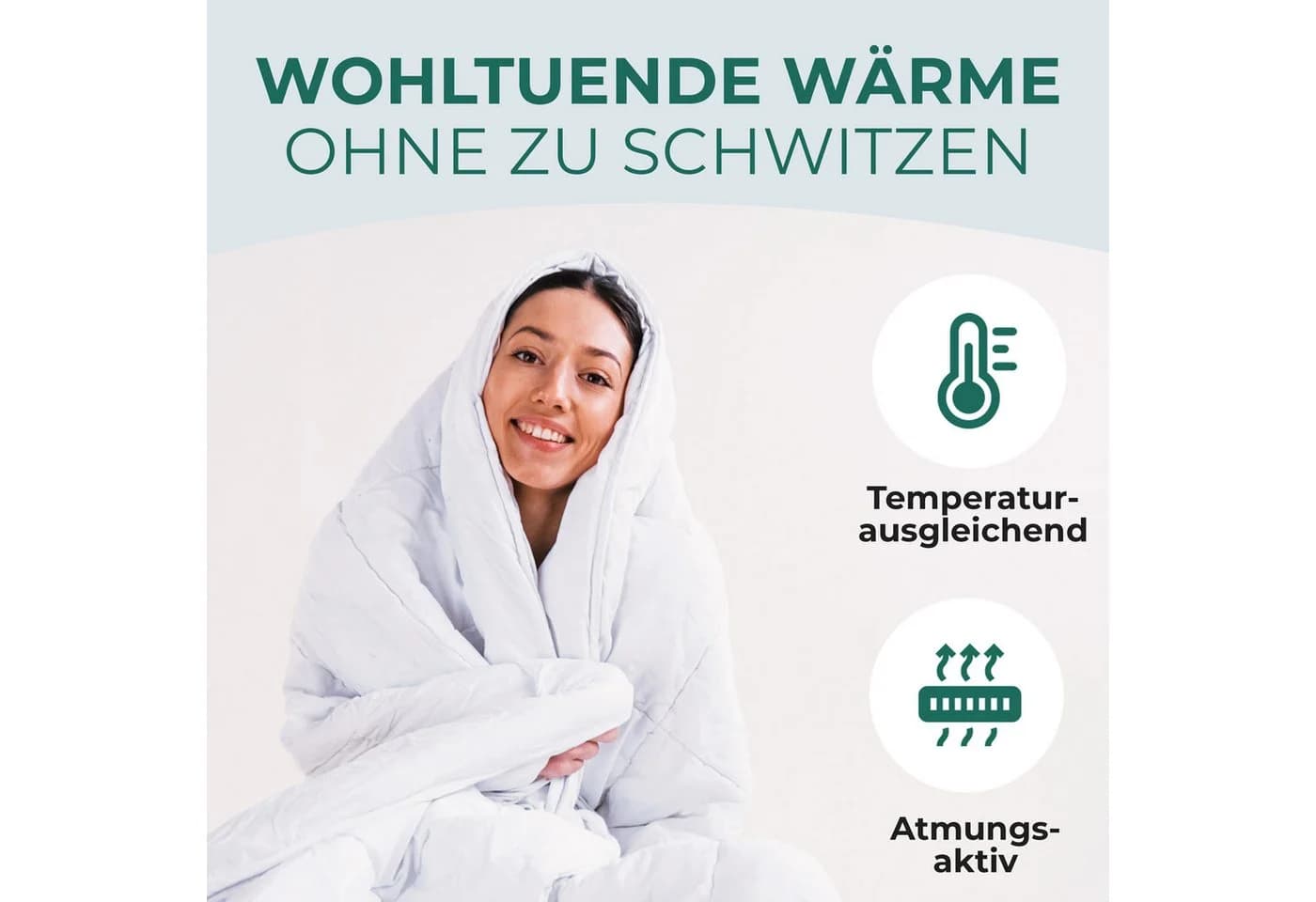 KNERST Microfaserbettdecke Allergikerfreundlich Atmungsaktiv Ganzjahresdecke - Bild 5