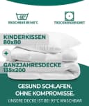 KNERST Kinderbettdecke + Microfaserkissen Set - Allergikerfreundlich & Waschbar Bild 1