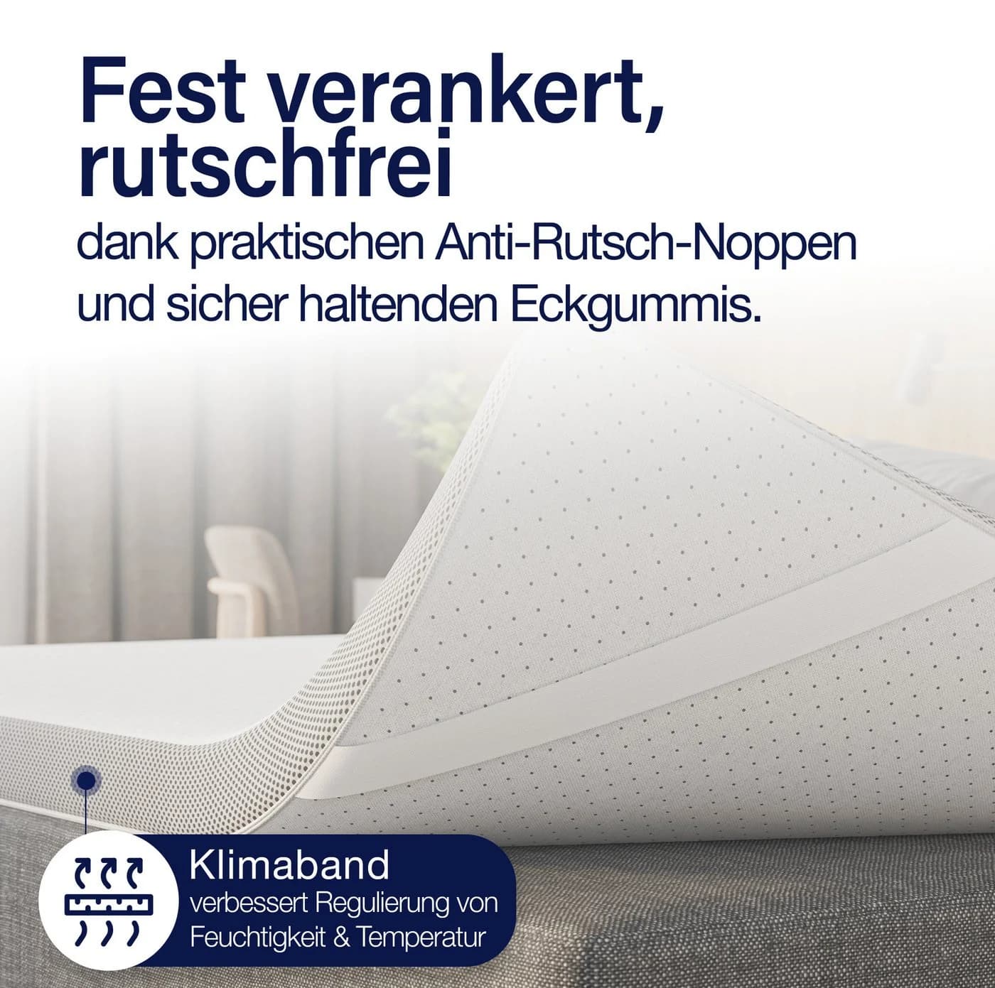 KNERST Topper Matratzentopper 7-Zonen Komfort 7 cm Höhe atmungsaktiv pflegeleicht - Bild 5