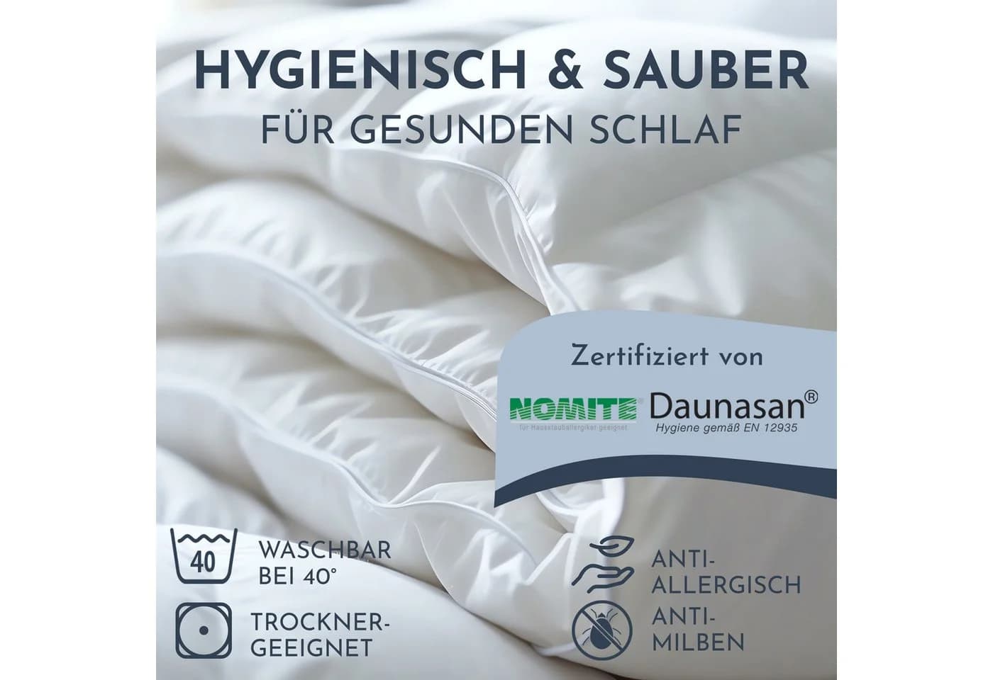 KNERST Daunenbettdecke Extra Warm & Mittel Warm EN12934 - Bild 5