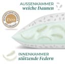 KNERST Daunenkissen 3 Kammer Weiß 90% Daunen 10% Federn Bild 3