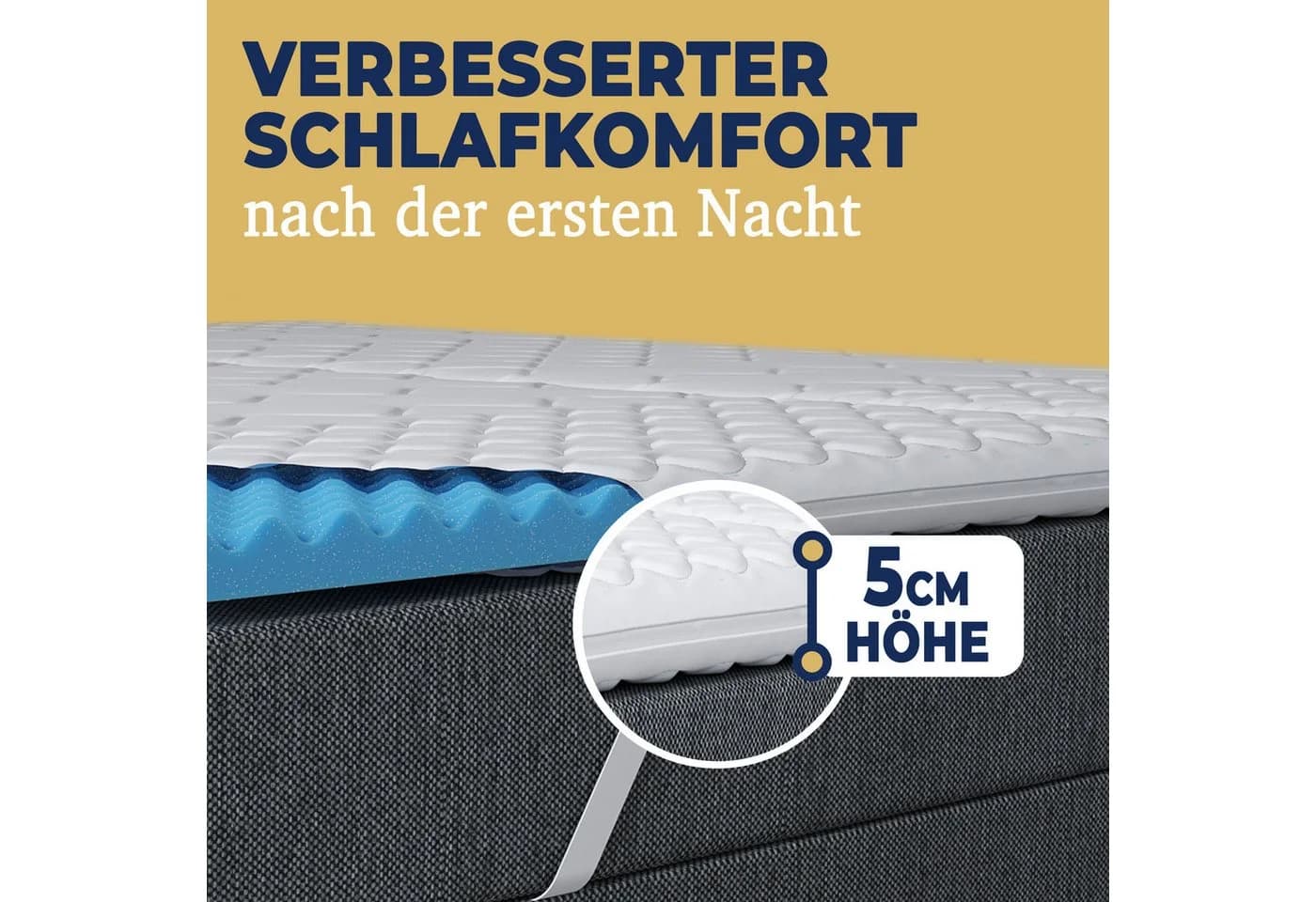 KNERST Matratzentopper 5cm Kaltschaum Orthopädisch Made in Germany - Bild 3