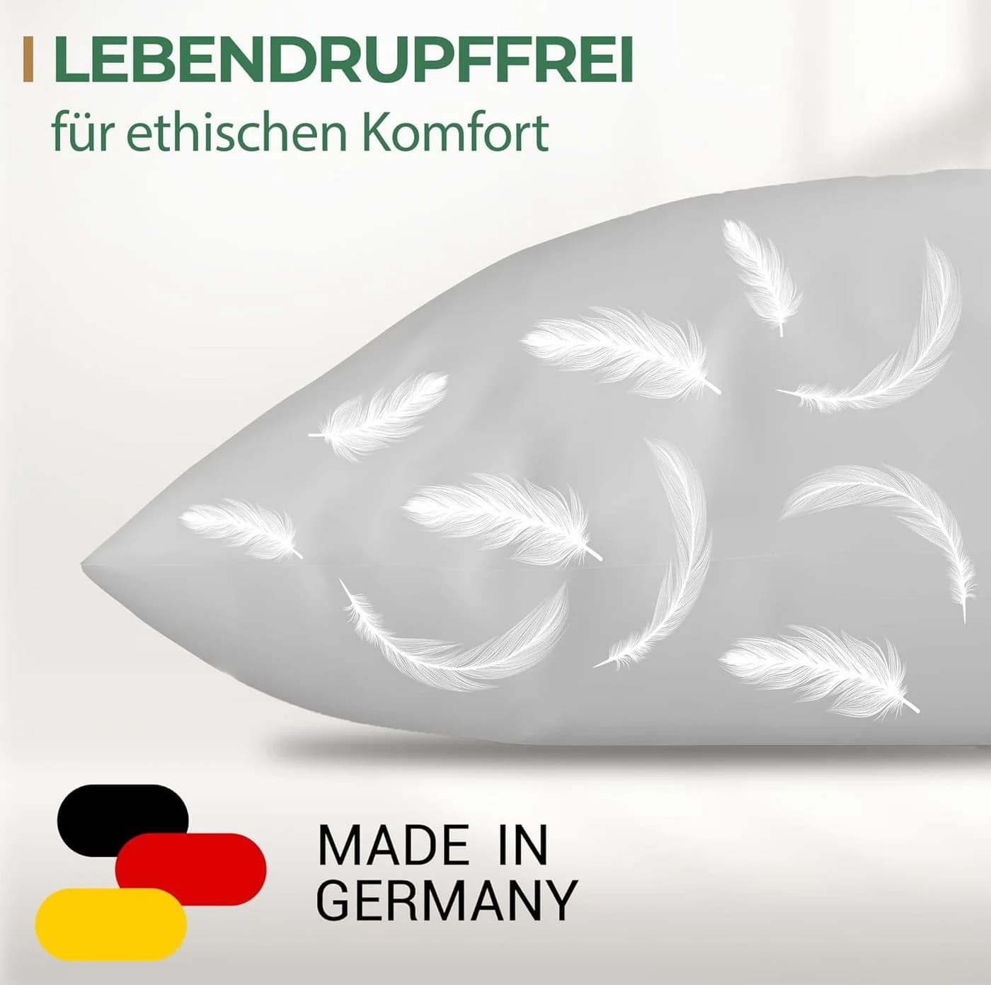 KNERST Federkopfkissen waschbar bis 30 °C für Allergiker
