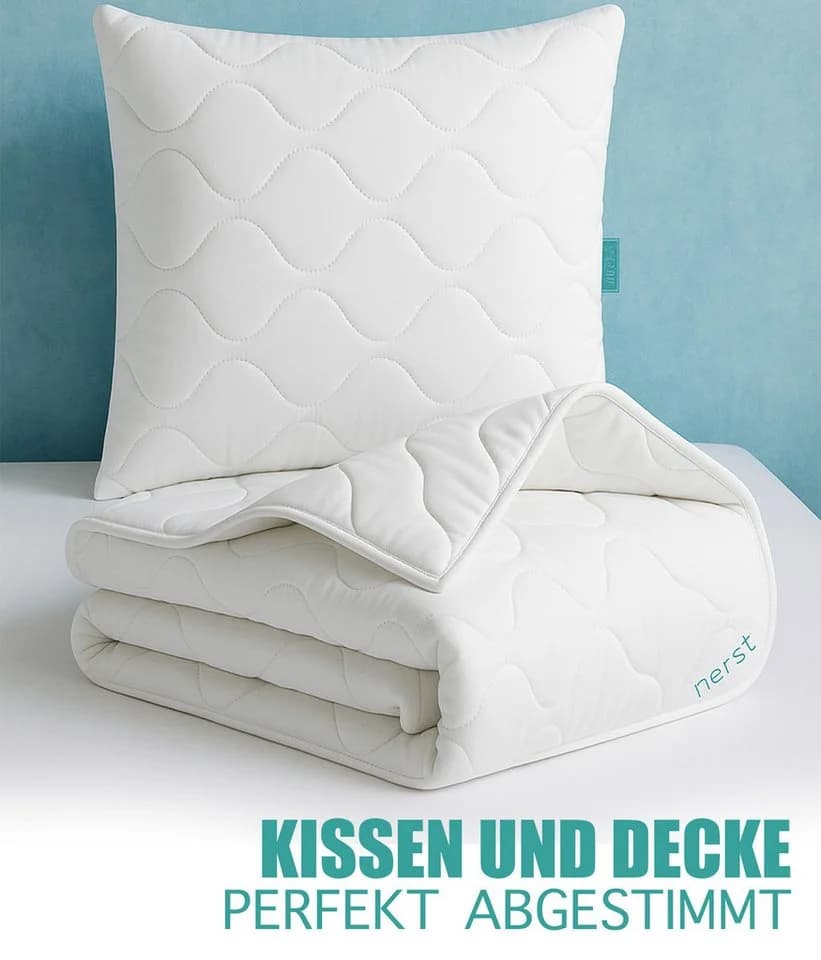 KNERST Bettdecke + Kopfkissen 135x200 cm
