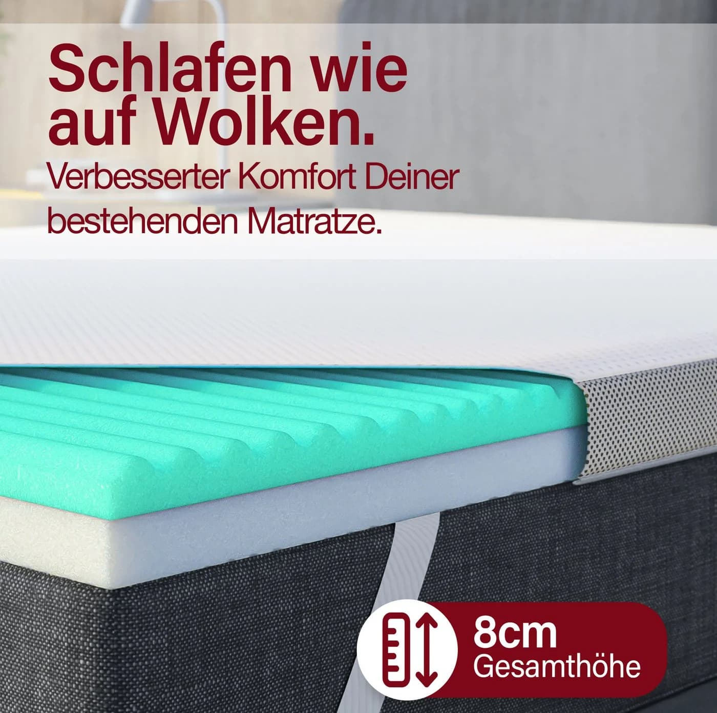EVAN BROWNS Matratzentopper DUO 7 cm Komfortschaum mit Memory Foam