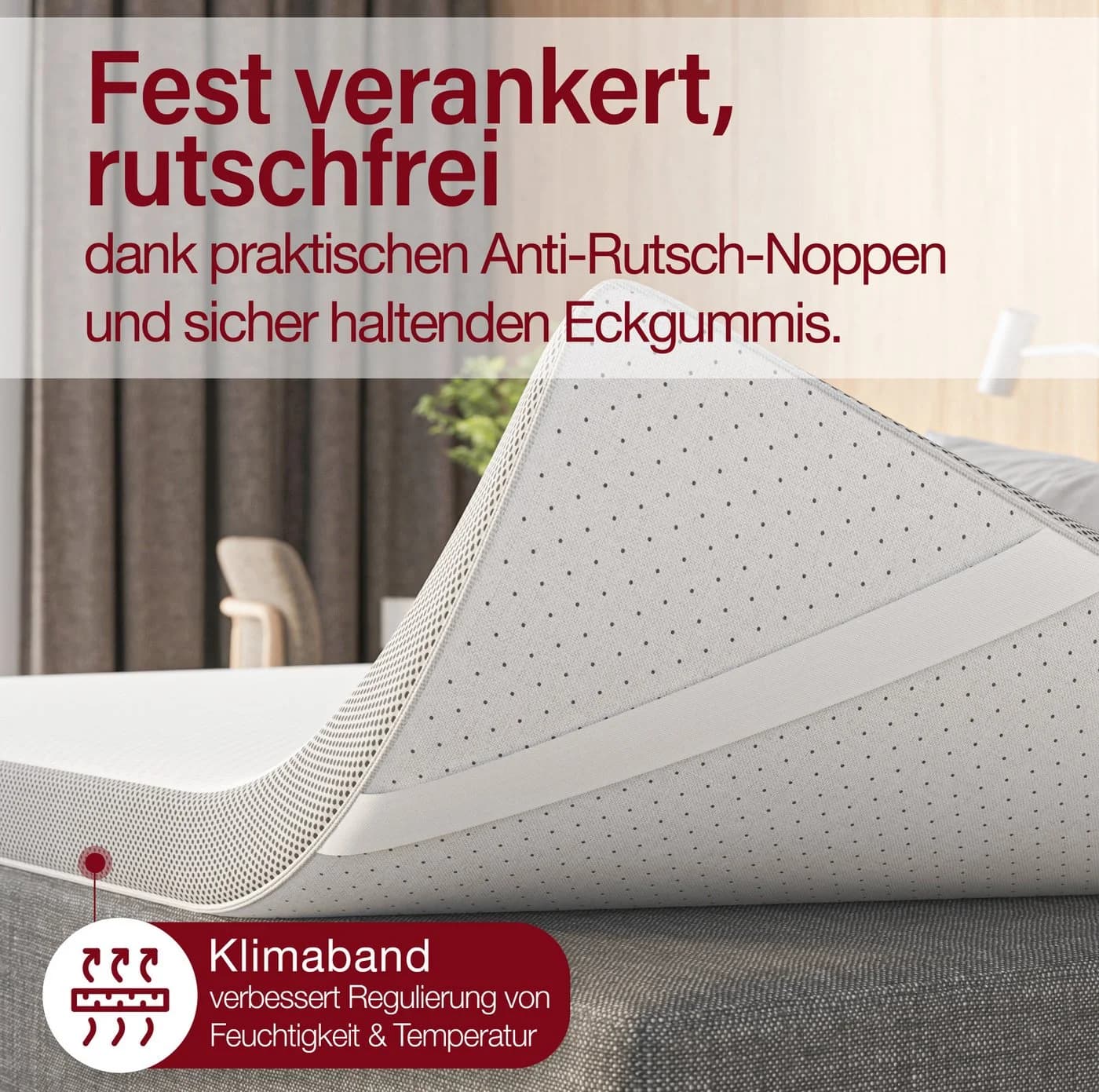 EVAN BROWNS Matratzentopper DUO 7 cm Komfortschaum mit Memory Foam - Bild 4