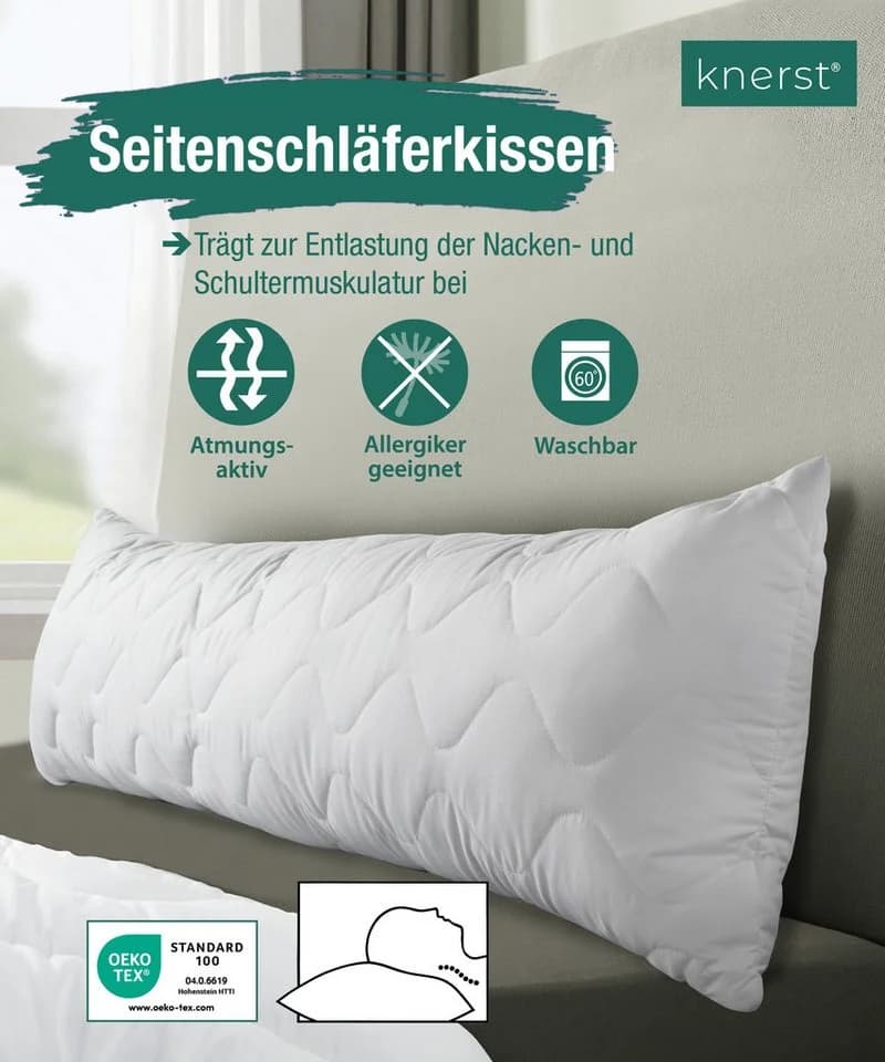 Seitenschläferkissen aus Microfaser und Polyester - Bild 3