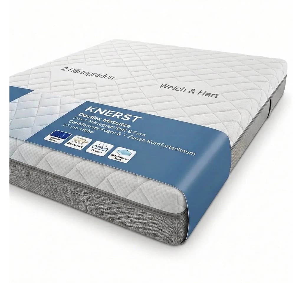 KNERST DuoFlex Matratze 7 Zonen Gel-Memory Foam 2 Härtegrade - Bild 2