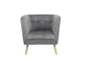 Happy Home Relaxsessel Grau Samtbezug mit Armlehne Bild 1