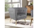 Happy Home Relaxsessel Grau Samtbezug mit Armlehne Bild 2