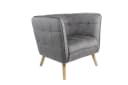 Happy Home Relaxsessel Grau Samtbezug mit Armlehne Bild 4