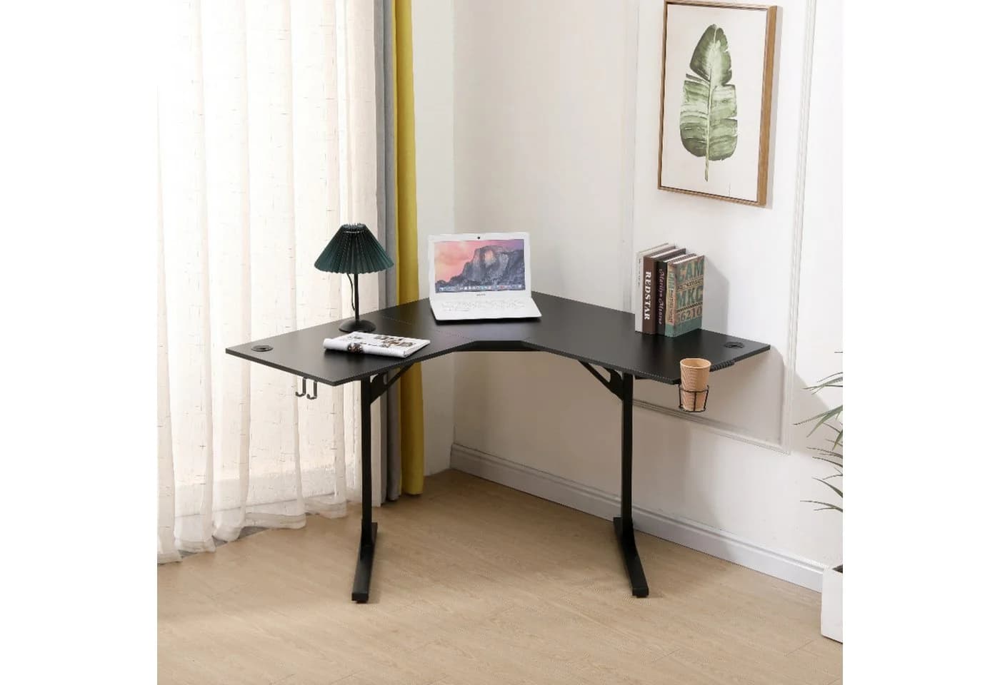 Happy Home Computertisch Eckschreibtisch Gaming-Optik Schwarz - Bild 4