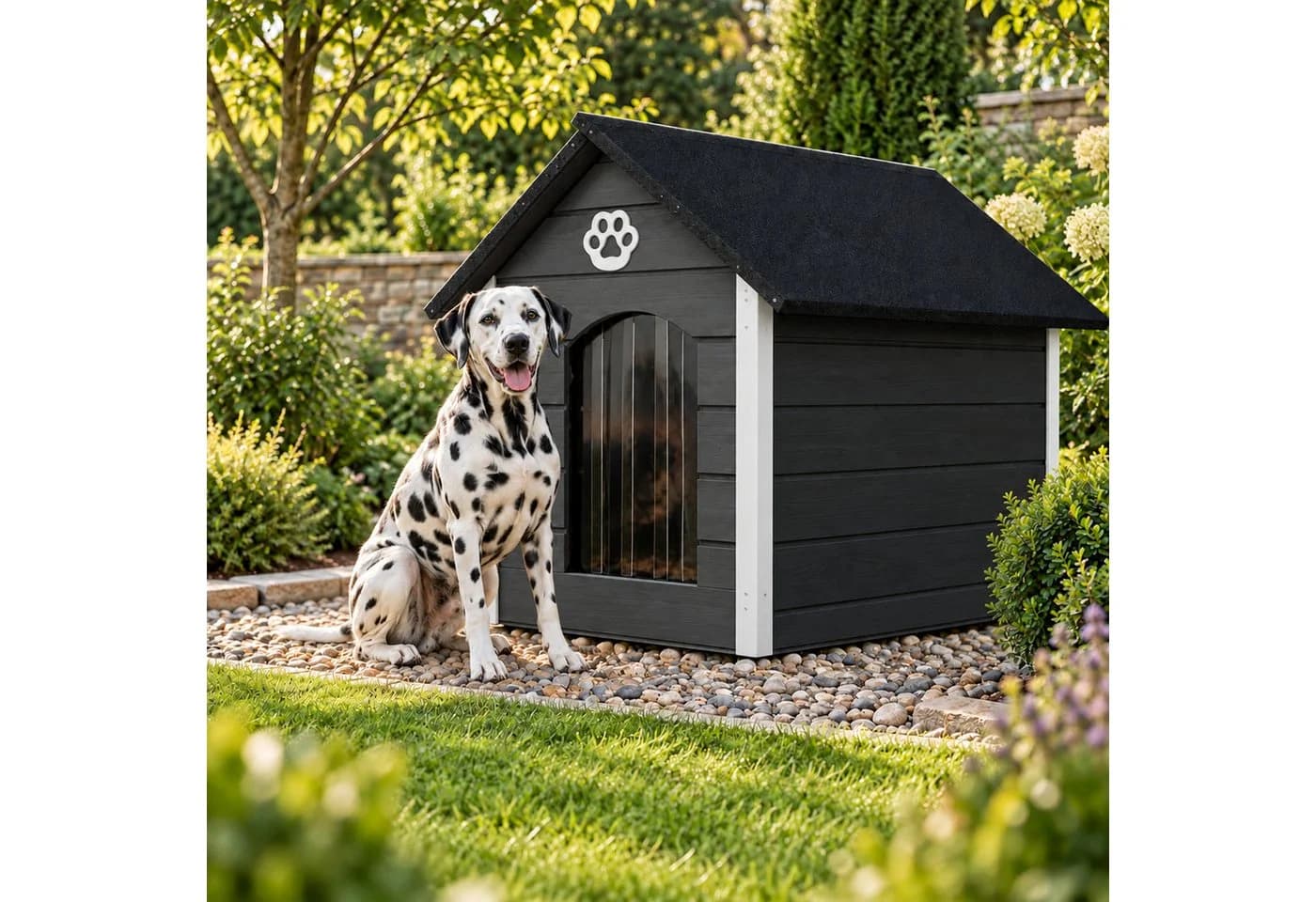 QLS Hundehütte XL 104x74cm isoliert mit Vorhang - Bild 4