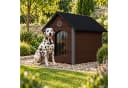 QLS Hundehütte XL 104x74cm isoliert mit Wärmeschutzvorhang Bild 4
