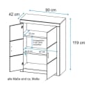 VOGL Aktenschrank Toronto Kernbuche Massivholz 90cm Bild 3